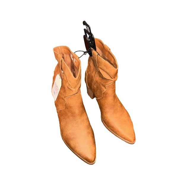 Time & Tru Women’s Western Slouch Boots Size 10 Cognac - Picture 2 of 3